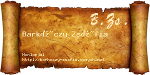Barkóczy Zsófia névjegykártya